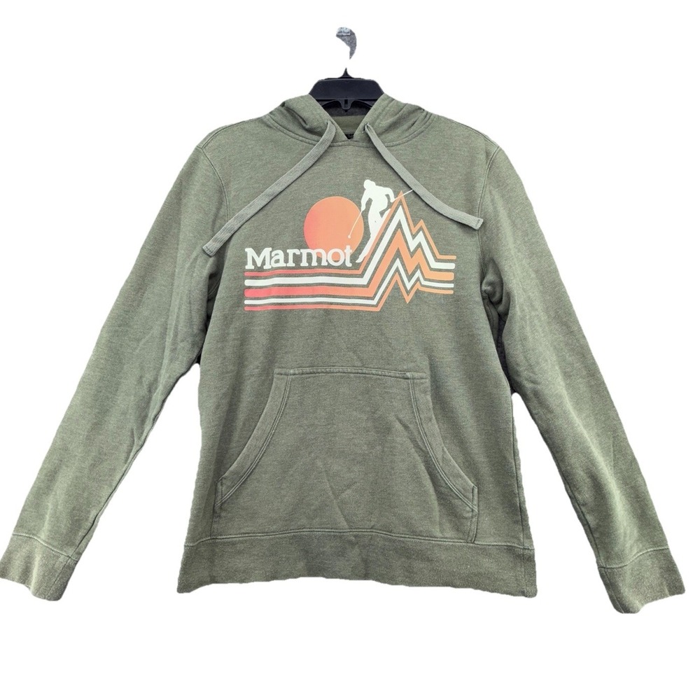 Marmot Pullover Mens Small Coastal Hoodie Long Sleeve Green